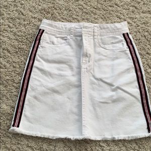 Zara  Red white and blue stripper jean skirt